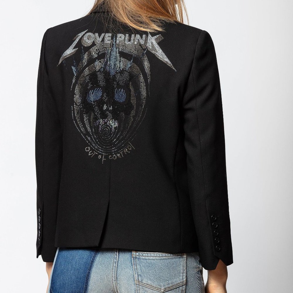 Zadig & Voltaire Violon Strass Skull Jacket (NWOT)